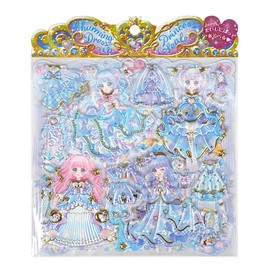 3D Puffy &Gold Stamping Sticker Set for Girls: Dressing-up Princess in Different Theme, Reusable 2 Sheets (PPC78)