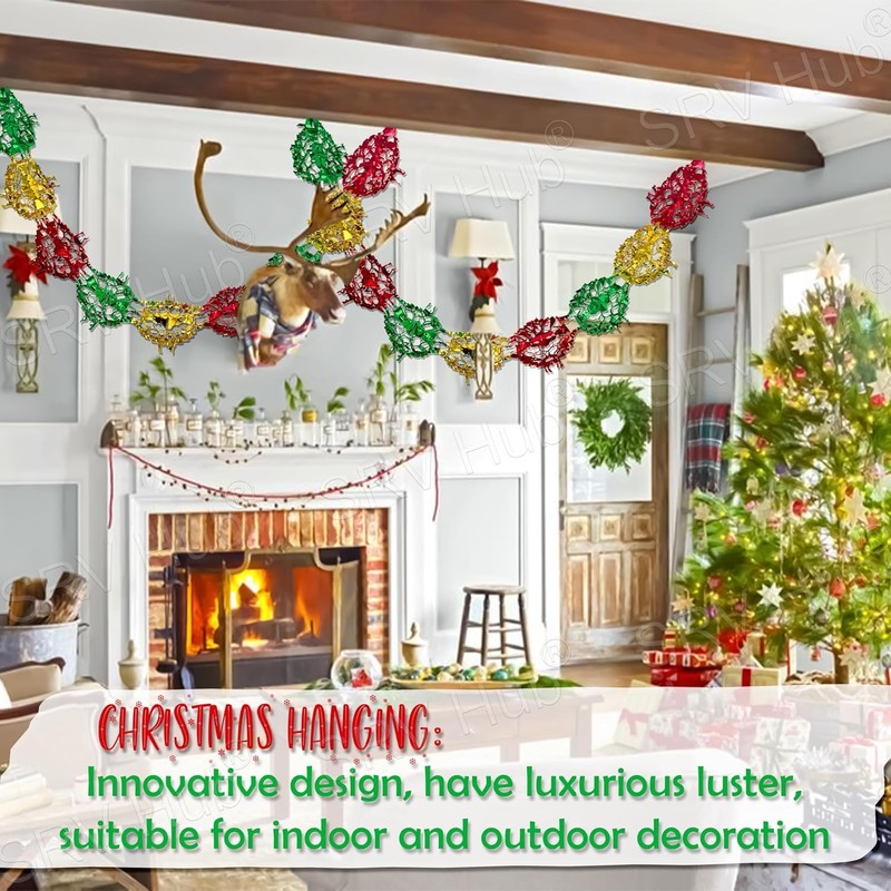 SRVertex Christmas Hanging Decorations Ceiling Foil Wall Decoration Party Decoration