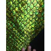 New Creations Fabric & Foam Lime Green Hologram Mermaid Fish
