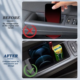 BIBIBO Door Handle Storage Box Compatible with VW Golf 8 GTI GTE GTD Alltrack R Variant 2020-2023, Golf 8 Storage Box, Door Handle Organiser, Storage Compartment, Car Door Storage Box (Pack of 4)