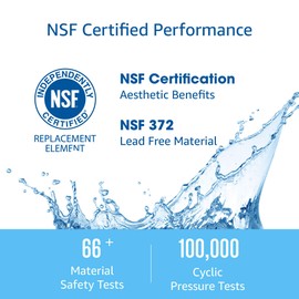 AQUA CREST UKF8001 Replacement for EveryDrop Filter 4, Whirlpool EDR4RXD1, 4396395, Maytag UKF8001P, UKF8001AXX-750, Puriclean II, 46-9006, Refrigerator Water Filter (Pack of 3)