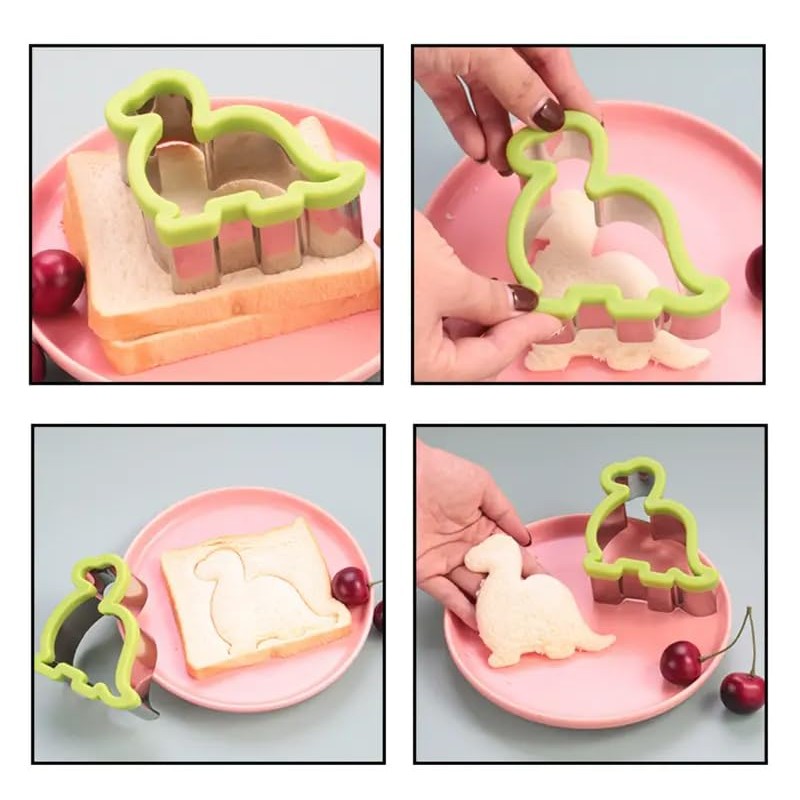CHEFZOCO Sandwich Cutter Heart Shape Non-Stick Plastic and Stainless Steel