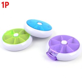 Portable 7-Compartment One-Touch Organizer Rotating Case 3ea