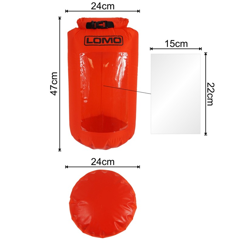 Lomo Lightweight 20L Drybag Rucksack Liner With Transparent Viewing Window