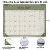 Desk Calendar 2025-2026 with Desktop Mat, 18 Month Large Desk