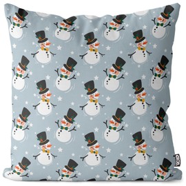 VOID Snowman Christmas Winter Cushion Cover Polyester Christmas Decoration Winter Outdoor Decoration Cushion Size: 50 x 50 cm