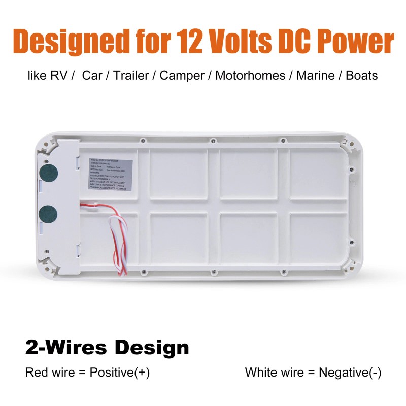 Facon Dimmable 12-30V LED RV Camper Interior Lamp Ceiling Dome