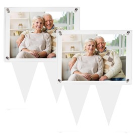 Tikitup 5x7 Grave Waterproof Photo Frame,Decorationfor Cemetery,Memorial Gifts, Sympathy Gift,Pet Photo Frame，Cemetery Decorations (2 PCS)