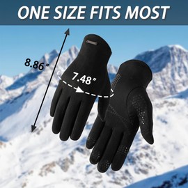 KXF Women’s Winter Warm Touchscreen Suede Gloves 2-Finger-Less Thermal Slim Cut Anti-Slip Gloves for Cold Weather Women Cycling