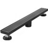 Neodrain 28-Inch Black Linear Shower Drain with Removable Quadrato Pattern