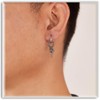 Xusamss Gothic Stainless Steel Snake Dangle Hoop Earrings for Women(White)
