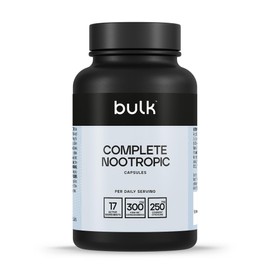 Bulk Complete Nootropic Capsules, 17 High Dose Ingredients to Contribute to Cognitive Function, Mental Performance, Concentration, Pack of 60, 10 Servings, Packaging May Vary