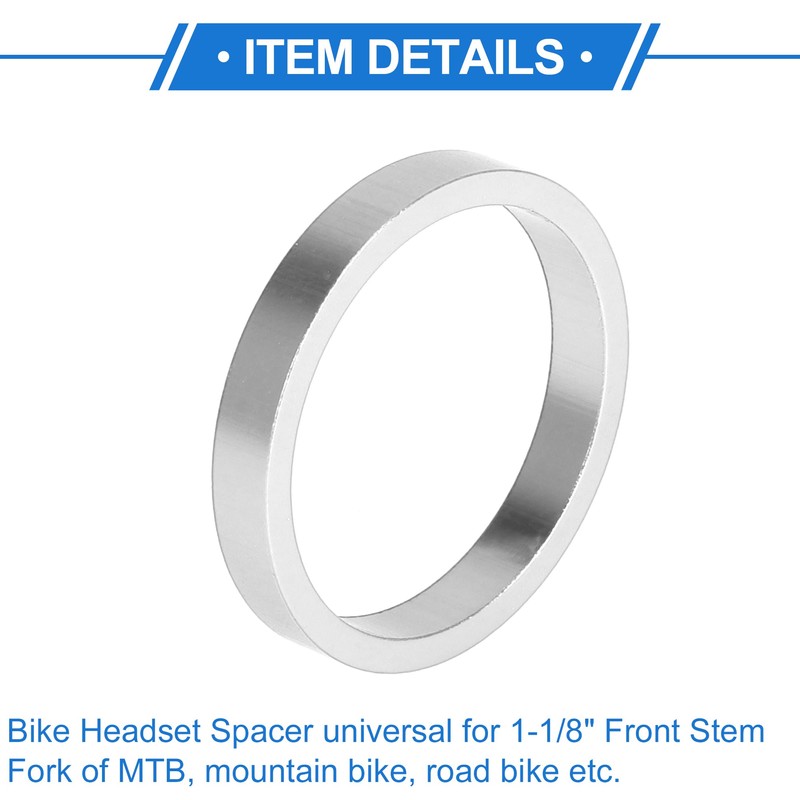 VekAuto Bike Headset Spacer, 5mm MTB Bicycle Headset Stem Fork