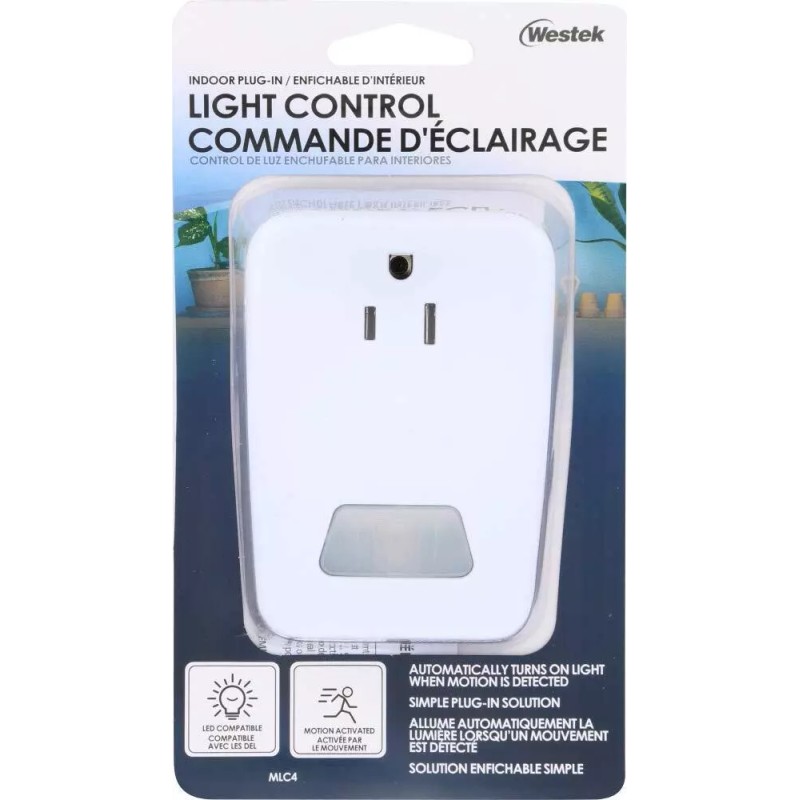 Westek White Motion Activated Light Control Indoor Sensor with Auto