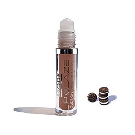 MODE Lip Glaze Flavored Lip Gloss Yummy COOKIES & CREAM Delicious Flavor, Roll On Sweet Wet Nourishing Shine, Hydrating Natural Skincare Fruit Oils, Made in NY USA