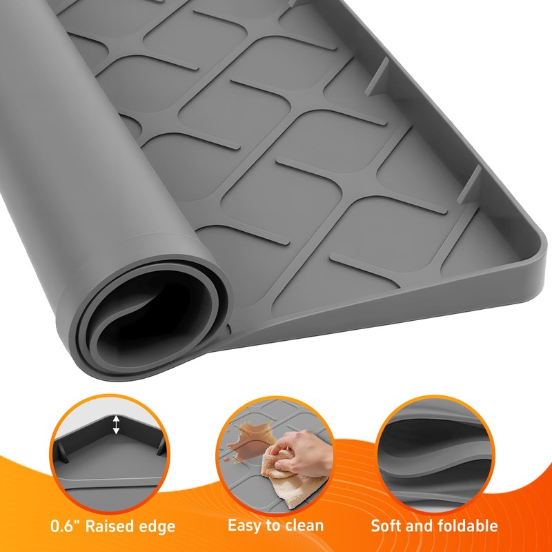 Washing Machine Drain Pan Silicone Mat, 32 x 30 Inch