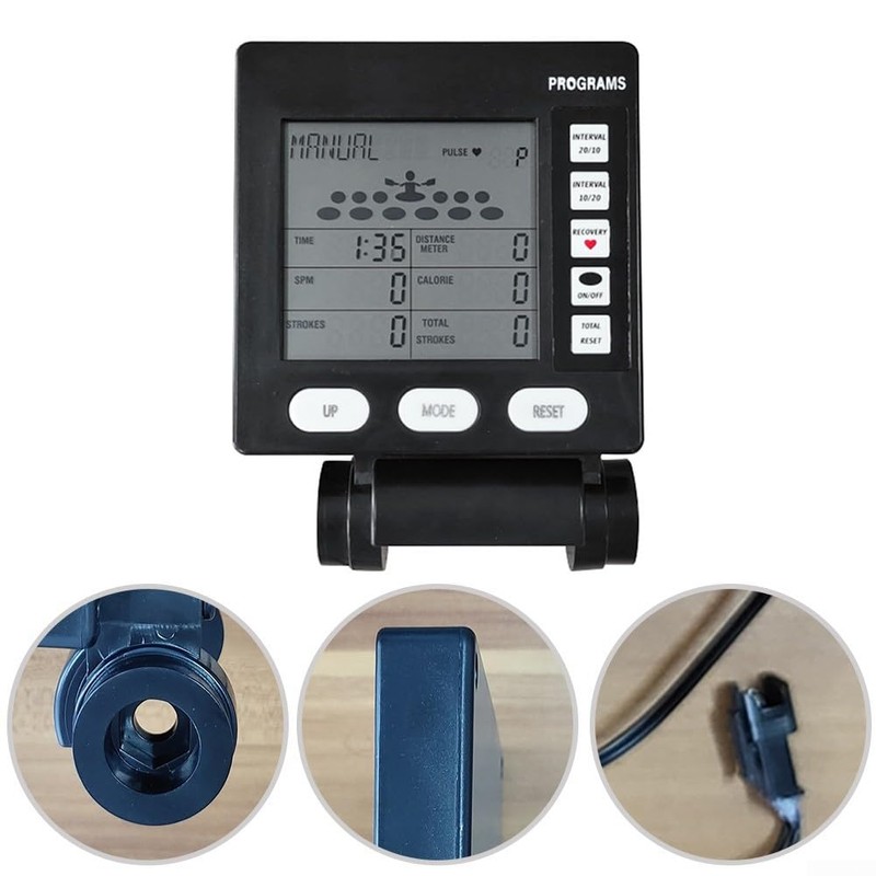 Multifunctional Rowing Machine Counter Speedometer LCD Display Counter Monitor Rower