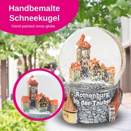 Souvenir Snow Globe Rothenburg ob der Tauber | Plönlein und Fachwerkstadt | Germany Travel Souvenir | W: 65 mm H: 85 mm / Shake Ball | 30080