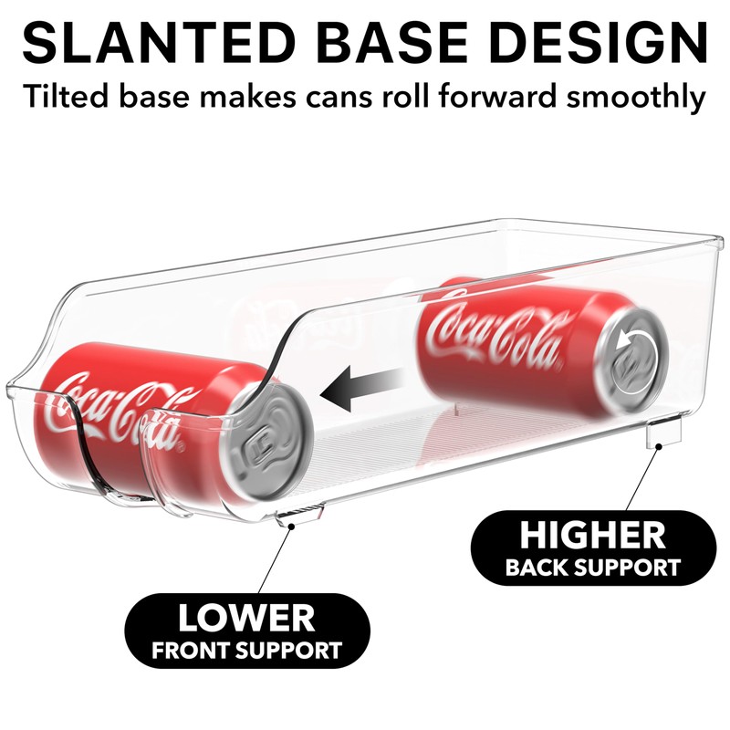 Simple Houseware Soda Can Organizer and Dispenser for Refrigerator /