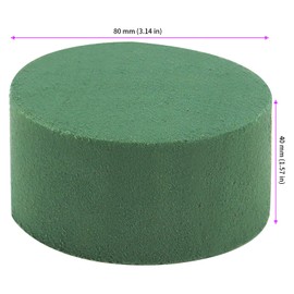 MUNGHOK Pack of 12 8 cm Flower Foam Cylinder Green Flower Foam Round Flower Moss Sponge for Flowers, Flower Arrangements