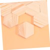 TEHAUX 10pcs Polygonal for DIY Crafts Solid Pine Hexagon Shaped
