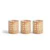 Two's Company Lumingnon Set of 3 Cane Webbing Candleholders/Vases