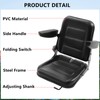 Gdrasuya10 Universal Tractor Seat, Black, Adjustable Backrest (30-180), Massage Spots,
