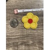 Unbranded Iron On Yellow & Red Daisy Applique Patch -