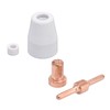 65Pcs Plasma Cutting Consumables Ceramic Copper Plasma Cutter Tips Kit