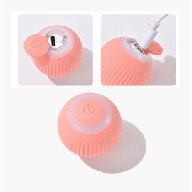 Wloom Cat Ball - Interactive, Self-Moving, Automatic Rolling Toy for Indoor Playing, Stimulates Hunting Instinct in Your Kitty (Pink)