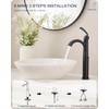HOIGY Tall Bathroom Faucet Single Hole, Brass Vessel Sink Faucet