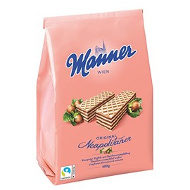 Manner Original Neopolitaner Hazelnut Wafers - Made in Austria (Pack of 2)