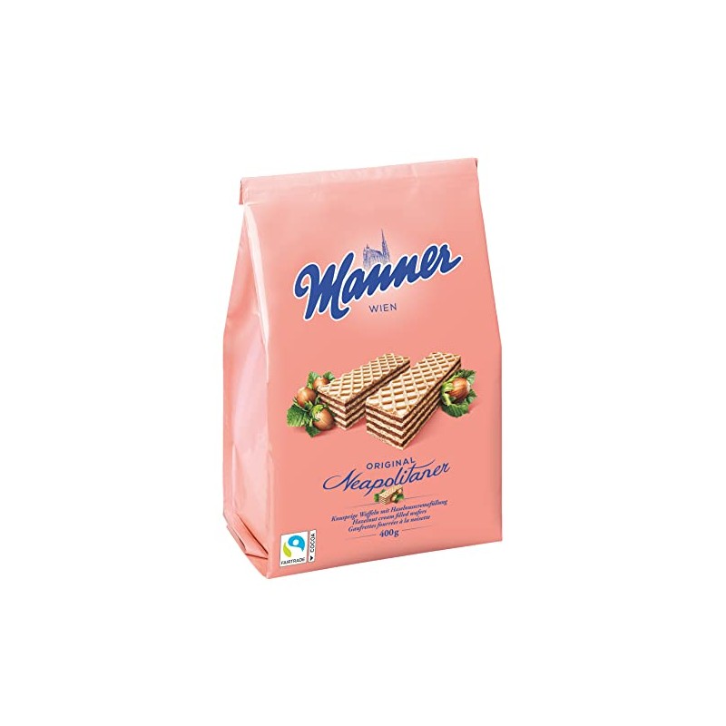 Manner Original Neopolitaner Hazelnut Wafers - Made in Austria (Pack