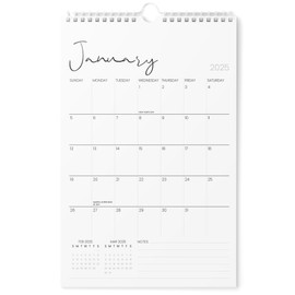 Calendar 2025-11x17 Vertical 2025 Wall Calendar Runs Until June 2026 - Easy Planning with the Aesthetic Wall Calendar 2025-2026 Monthly - Karto - Cursive