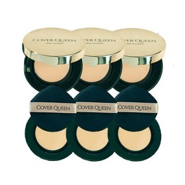 Cover Queen 커버퀸 글로우 에센스 커버팩트 파운데이션 본품2+리필2 Cover Queen Glow Essence Cover Pact Foundation Set (2 Main + 2 Refills)