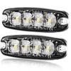 ETUKER 2 x 4LEDs Front Flasher Orange 12/24 V Strobe
