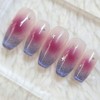 Chic Grape Handmade Nail Tip Gradient Magnet Nail - Point