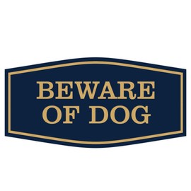 Fancy Beware of Dog - Cartel (tamaño pequeño), diseño de perro