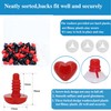 BESTCYC 1Box(100Pcs) 15mm Plastic Safety Eyes Black and Red Stuffed