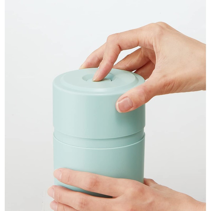 Skater POS8-A Airtight Storage Container with Push Button, Smoke Blue,