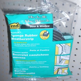 M-D Building Products 43155 High Density Sponge Rubber Tape , Black , 1 Inches Width x 10 Feet Length