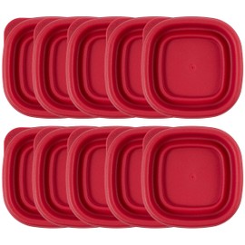 Replacement Lids for Rubbermaid Food Storage Containers - Fits 1/2-Cup Size (10-Pack)