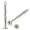 Cauldham Satin Nickel Wood Screws #9 x 2-1/4 Inch for