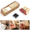 KBNIAN Wooden Rubber Stamps Kit, 40 Pcs Alphabet Rubber Stamps
