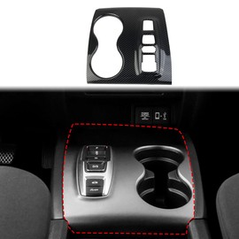 crosselec Carbon Fiber Central Control Gear Shift Panel Cup Holder Cover Trim for 2016-2022 Honda Pilot for 2020-2024 Ridgeline for 2019-2024 Passport