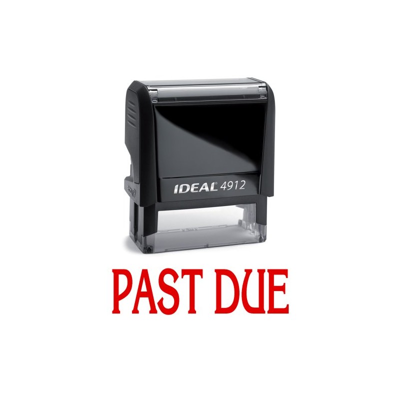PAST DUE Red Office Stock Self-Inking Rubber Stamp