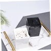 Zerodeko Cotton Swabs Storage Box with Lid Marble Design Compartment