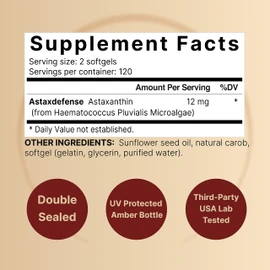 NatureBell Astaxanthin 12mg, 240 Softgels | Natural Antioxidant from Microalgae (AstaX) | Supports Eye, Skin & Cellular Health | Max Strength, 4 Month Supply | Non-GMO, Gluten Free