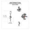 CUPENDA Sword Earrings Sterling Silver Snake Dangle Hoop Earrings Gothic