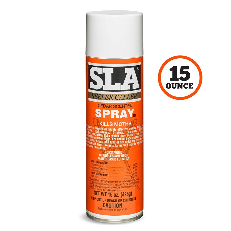 Reefer Galler SLA Cedar Scented Moth Repellent Spray, Kills Moths